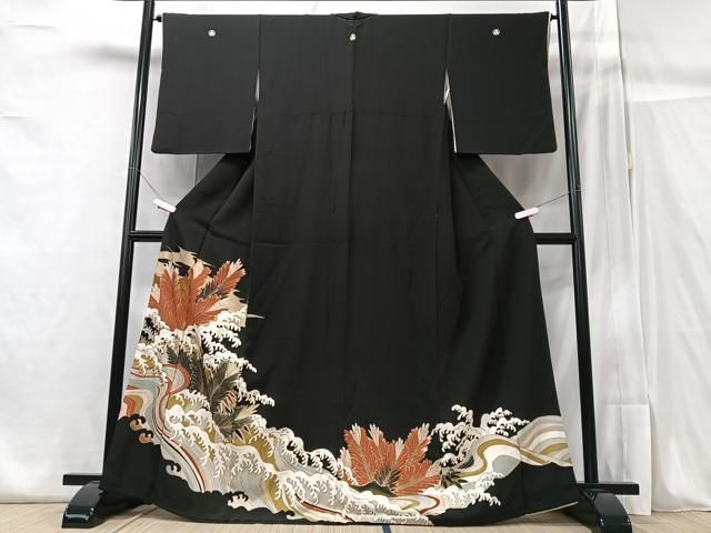 平和屋着物□豪華黒留袖 立波松文 金彩 正絹 逸品 CAAZ1833xe - メルカリ