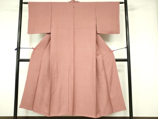 平和屋着物●上質な色無地　花唐草地紋　濃蘇芳色　正絹　逸品　未使用　DAAY1997ps 平和屋着物○上質な色無地 花唐草地紋 濃蘇芳色 正絹 逸品