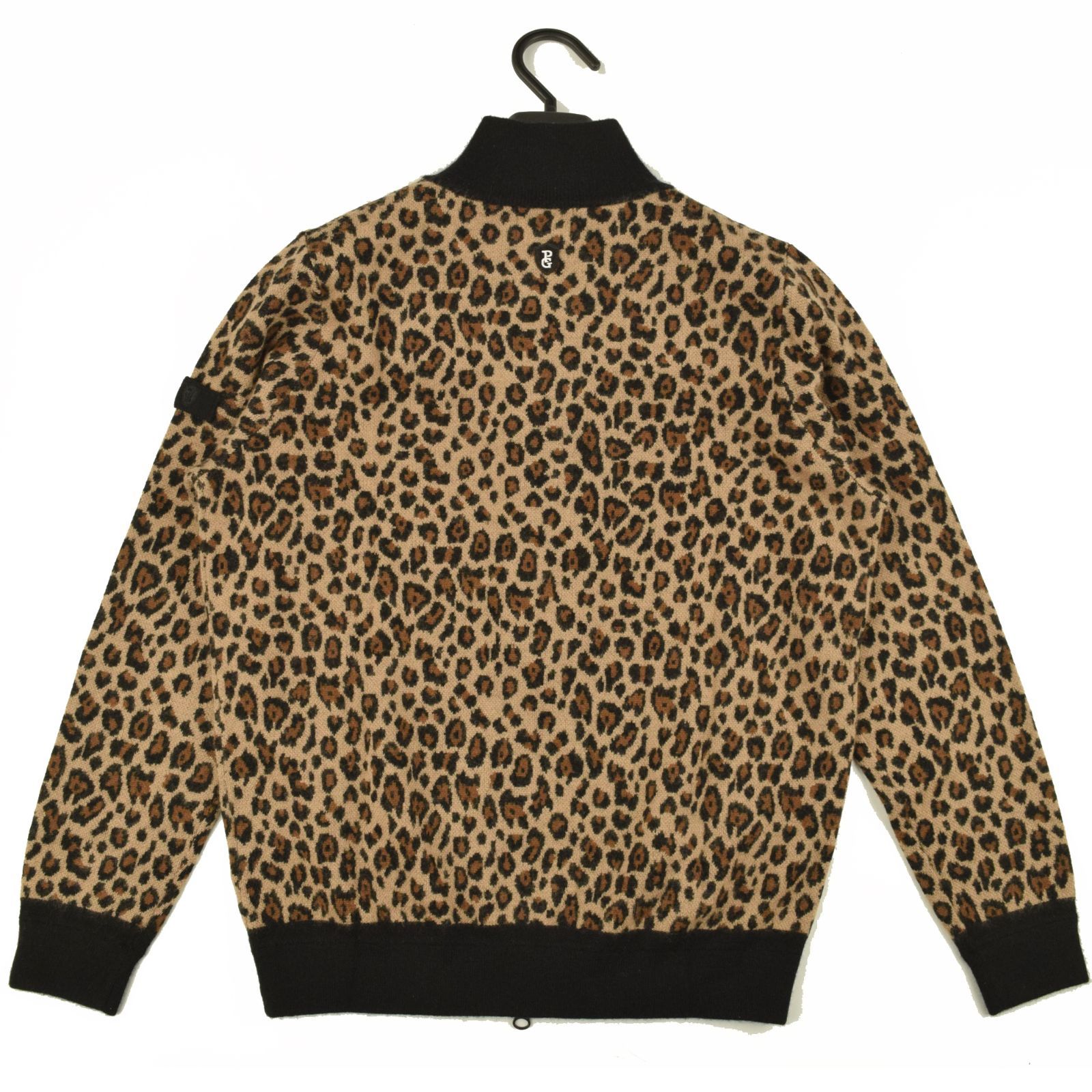 サイズ：1・M・新品】パーリーゲイツ レオパード柄 カシミヤ混 ダブル