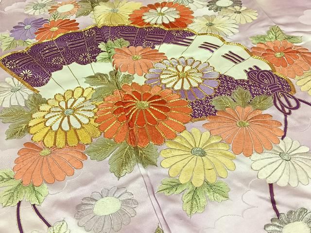 平和屋着物○豪華振袖 舞花文 ほたる暈し 金彩 仮絵羽 逸品