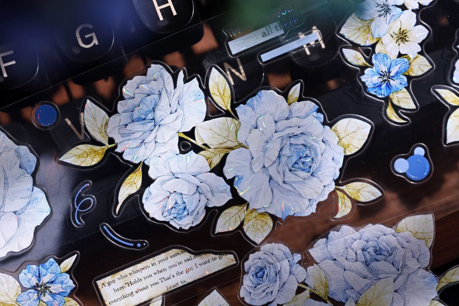 8945】海外 マステ 6m巻 貝殻光PET カッティングマスキングテープ お花