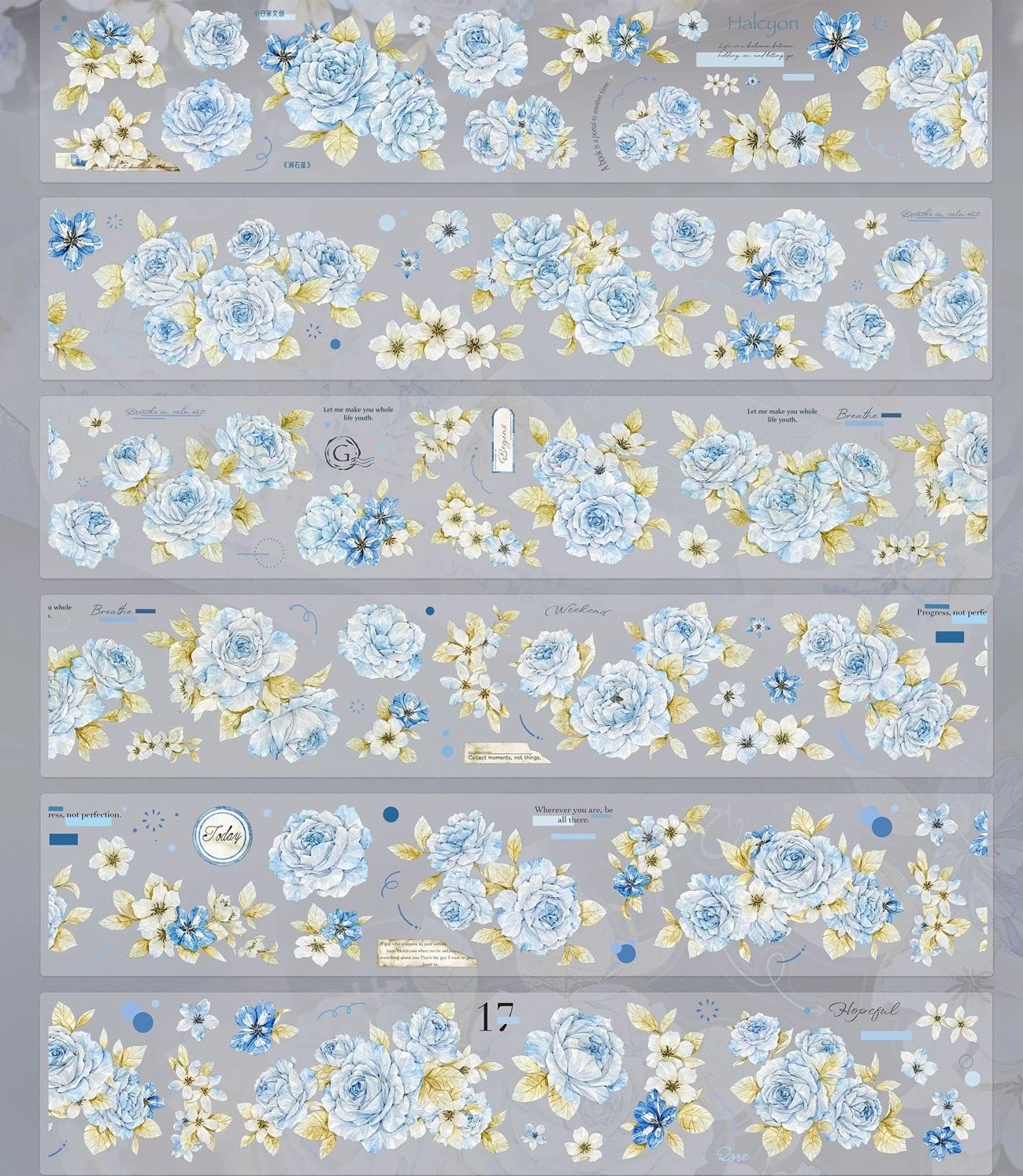 8945】海外 マステ 6m巻 貝殻光PET カッティングマスキングテープ お花