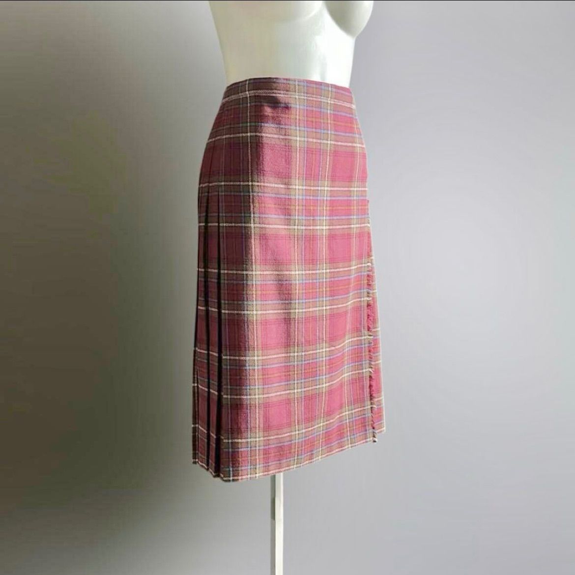 レザーベルト タータンチェック