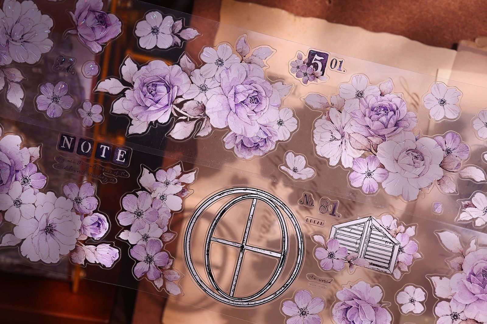 【8821】海外　マステ　6m巻売り　貝殻光マスキングテープ　お花系 8946】海外 マステ 6m巻 貝殻光PET カッティングマスキングテープ お花