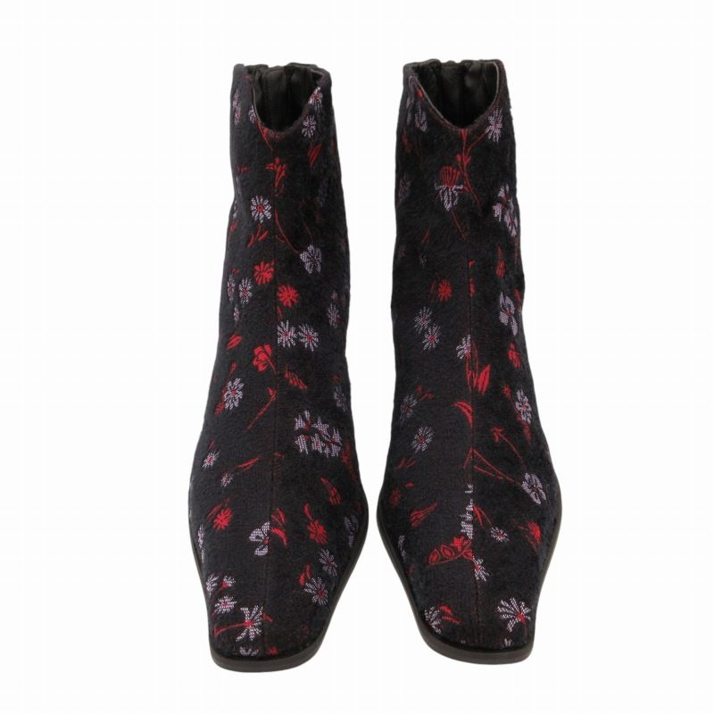 マメクロゴウチ Mame Kurogouchi 52 Floral Jacquard Boots MM22PF
