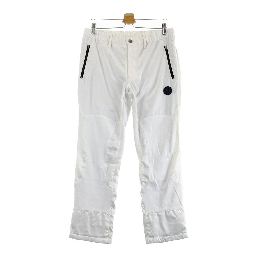 サイズ：3 DANCE WITH DRAGON ダンスウィズドラゴン 蓄熱 ナイロンパンツ ロゴ パイソン柄 ホワイト系 [240101446850] ゴルフウェア メンズ ストスト