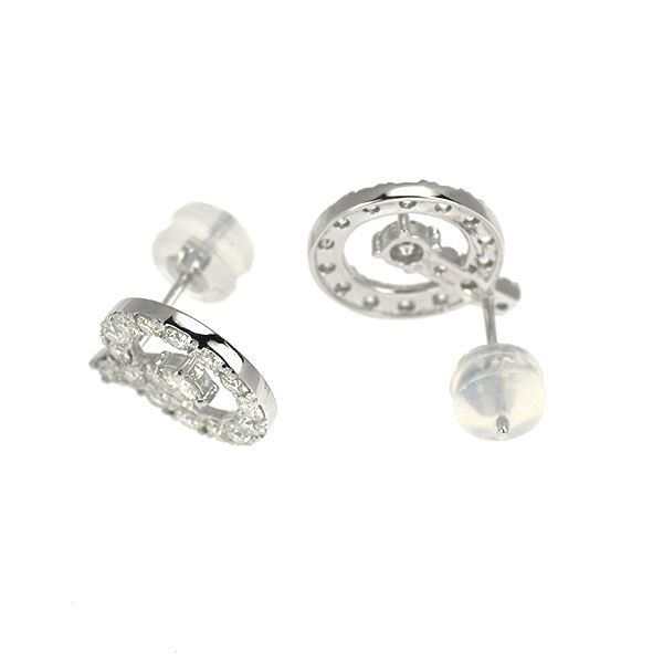 K18WG ダイヤモンド ピアス 1.00ct - メルカリ