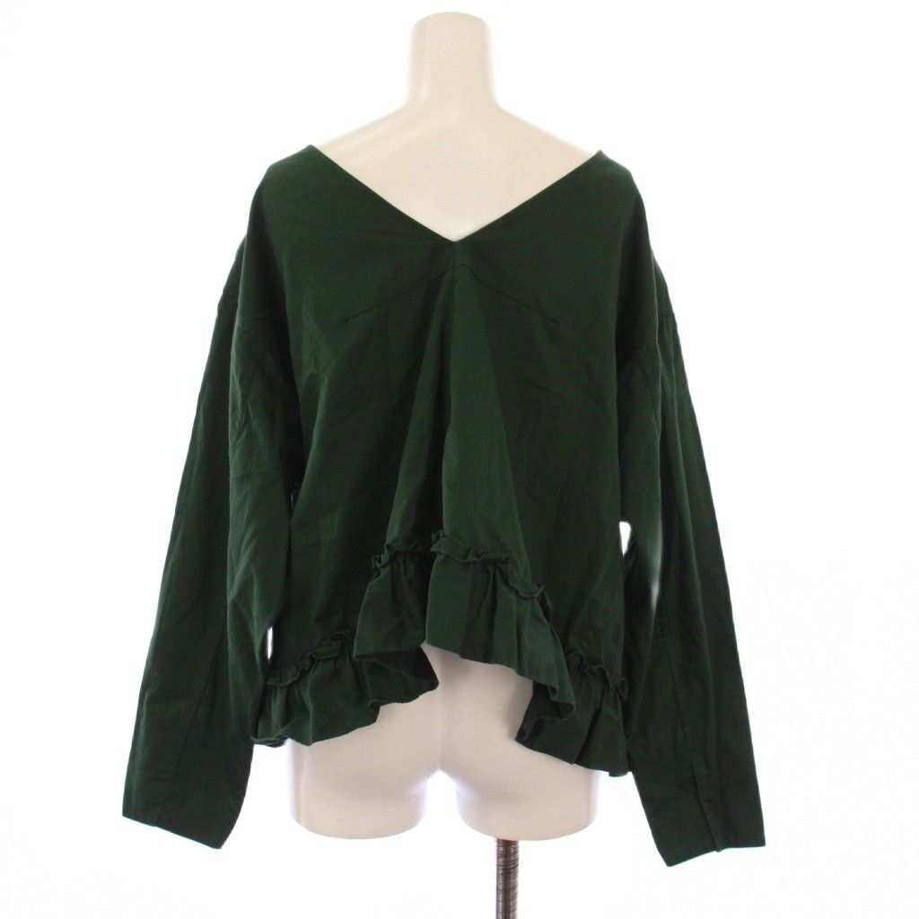 ドゥロワー 裏毛ヘムフリルブラウス ドゥロワー 裏毛ヘムフリルブラウス