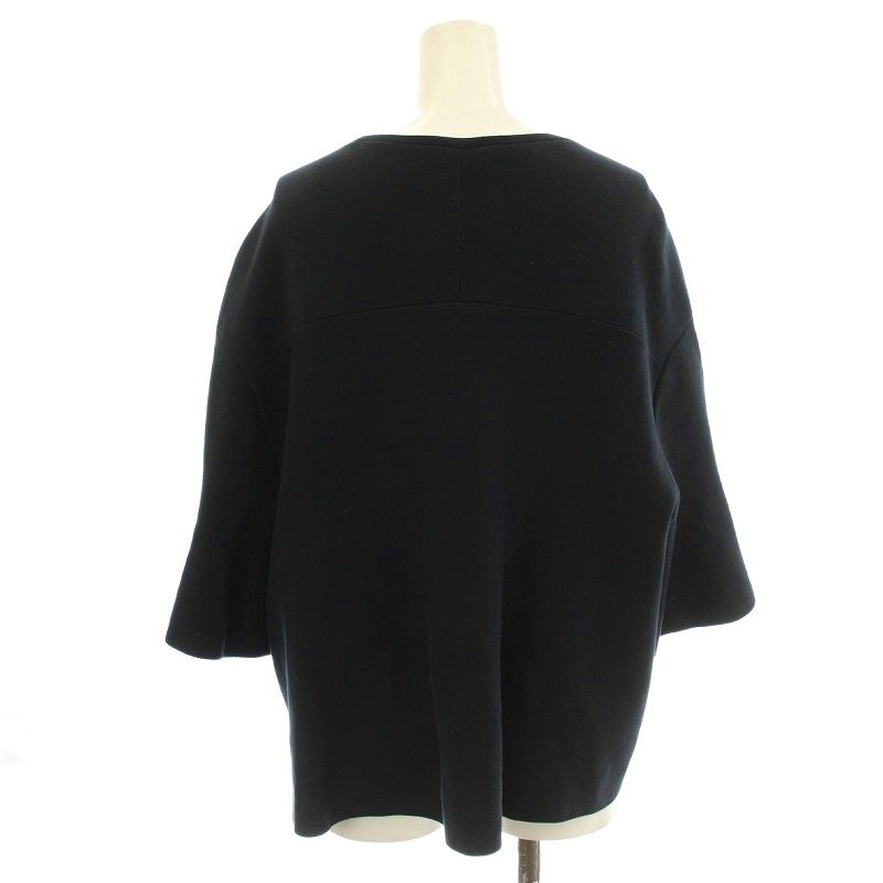 ドゥロワーdrower フレアスリーブニット1 ドゥロワー Drawer ニット 半袖 カットソー フレアスリーブ 1 紺