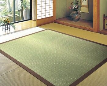 ラグ い草 カーペット 国産 国産い草ラグ 191×191cm ベージュ い草ラグ たたみ HAGiHARA（萩原） 裏貼有 191×191㎝ 右京 裏貼有約191×191cm 通販 表面が平面的で