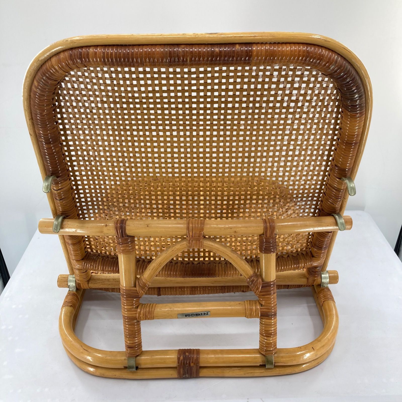 ラタンチェア 籐椅子 2脚セット ROBIN 折りたたみ 昭和レトロ - メルカリ