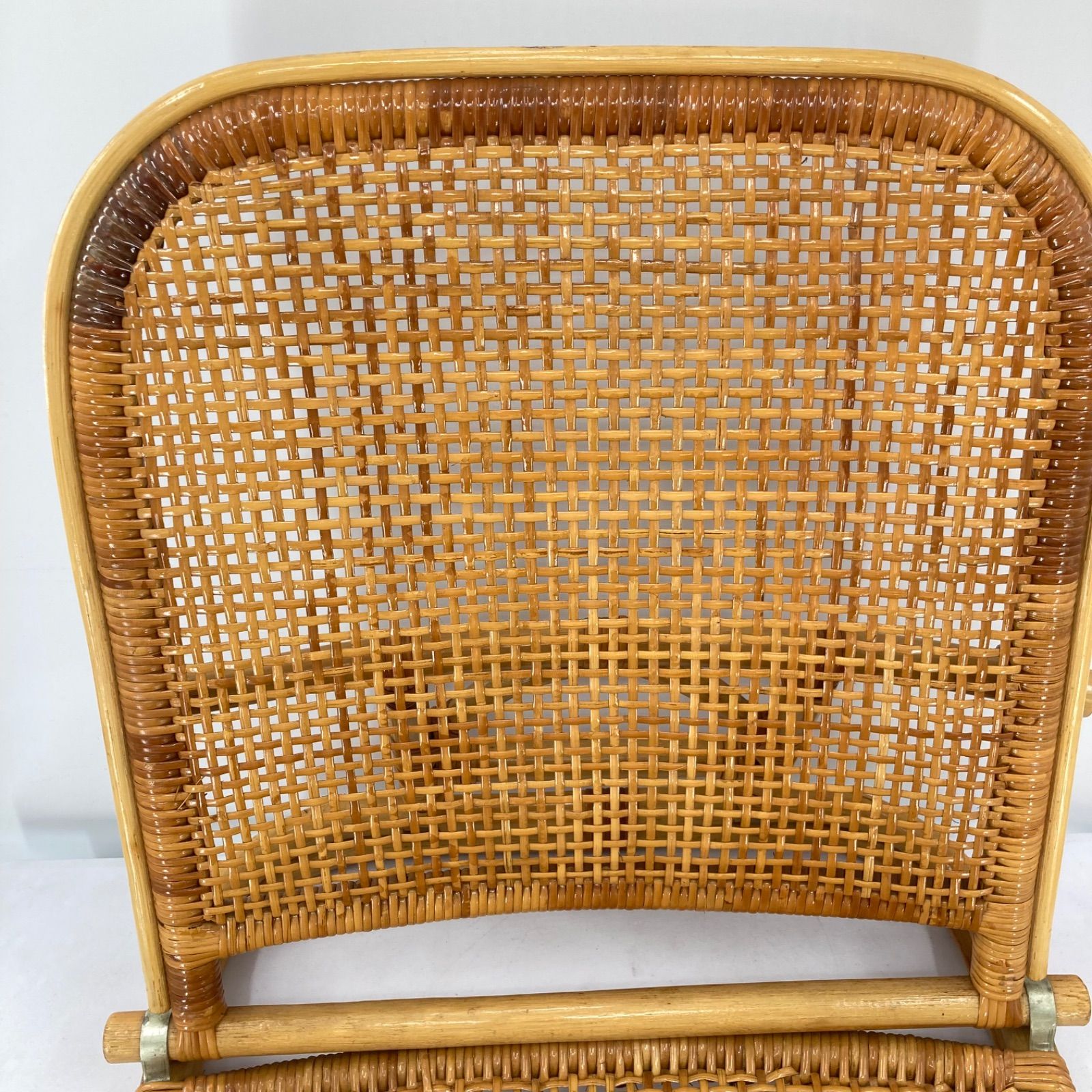 ラタンチェア 籐椅子 2脚セット ROBIN 折りたたみ 昭和レトロ - メルカリ