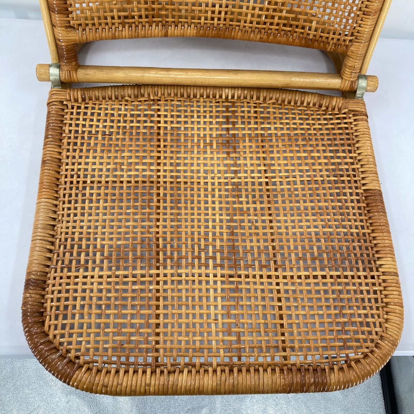 ラタンチェア 籐椅子 2脚セット ROBIN 折りたたみ 昭和レトロ - メルカリ
