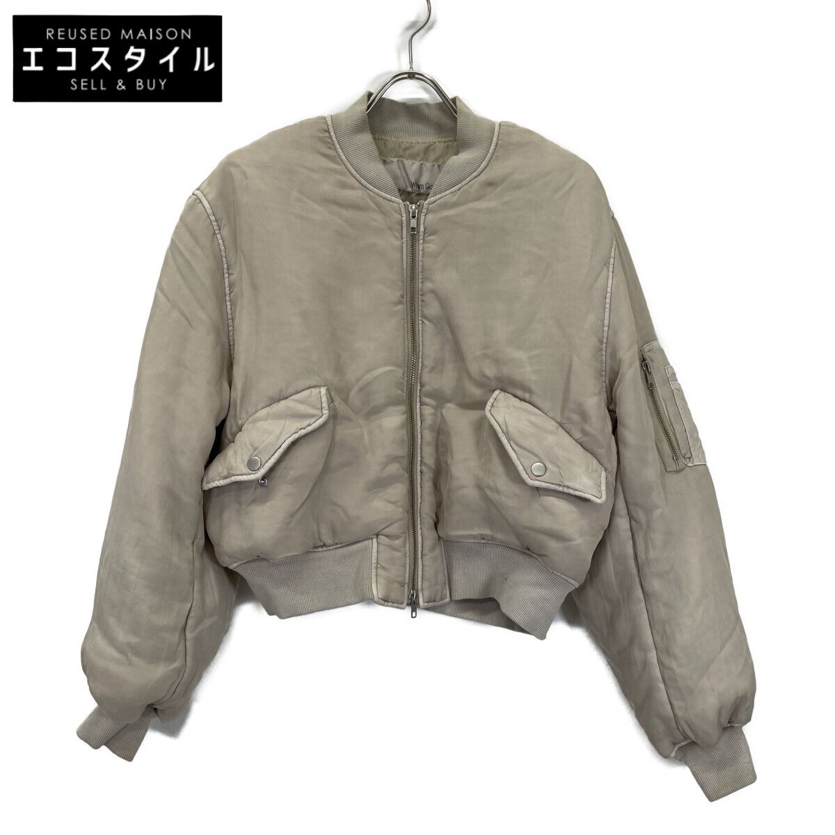 Whim Gazette ウィムガゼット 24年製 ﾍﾞｰｼﾞｭ ｶﾞｰﾒﾝﾄﾀﾞｲMA-1 ｼﾞｬｹｯﾄ F