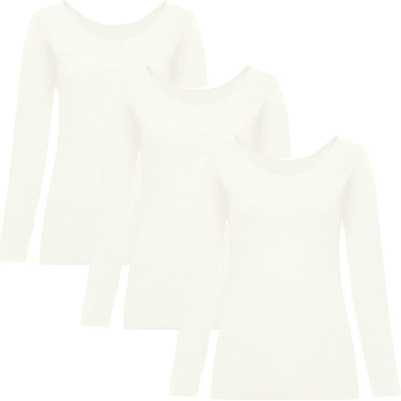 [fun.] WARMACTIVE レディース バレエネック 3枚セット WHITE 2L 帝人フロンティア企画