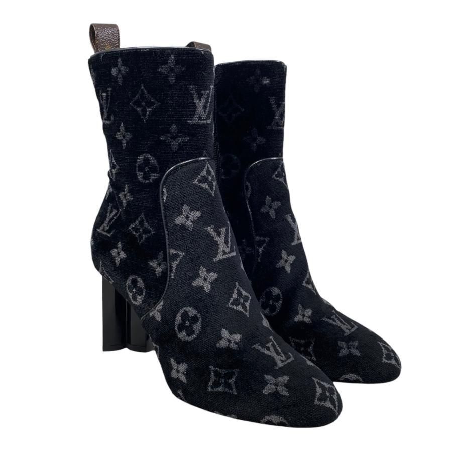 良品★ルイヴィトン・シルエットライン モノグラム アンクル レインブーツ(36) ☆E4784 ルイヴィトン アンクルブーツ シルエットライン 36 1/2サイズ