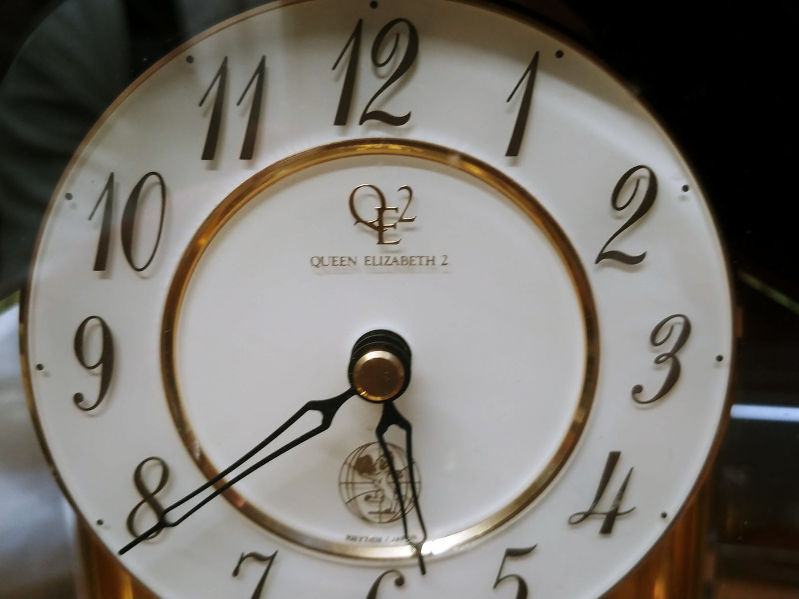QE2 クイーンエリザベス2 象嵌細工 イタリア製 アンティーク調 置時計 QE2 クイーンエリザベス2 象嵌細工 イタリア製 アンティーク調 置時計