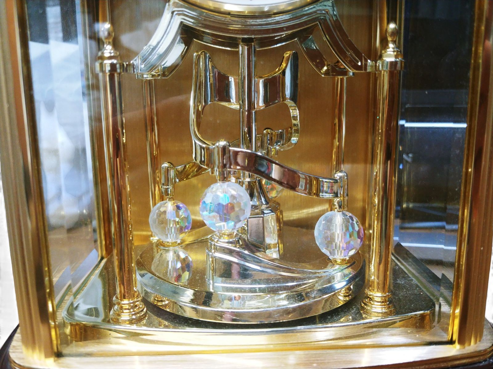 動作確認OK クイーンエリザベス2（木枠 イタリア製・象嵌）RHYTHM株式