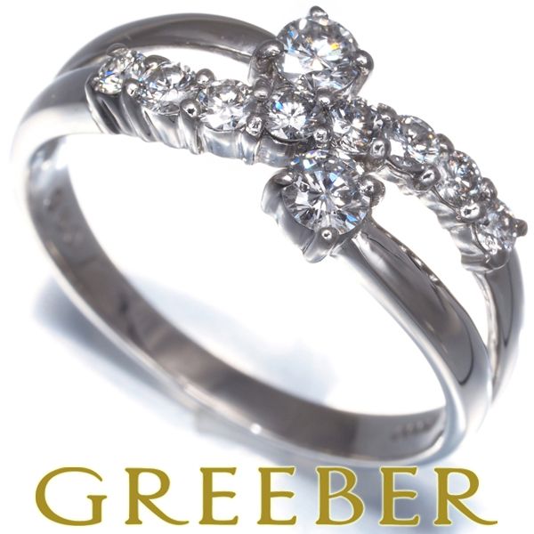 ダイヤ ダイヤモンド 0.60ct クロスライン リング Pt900 #180855