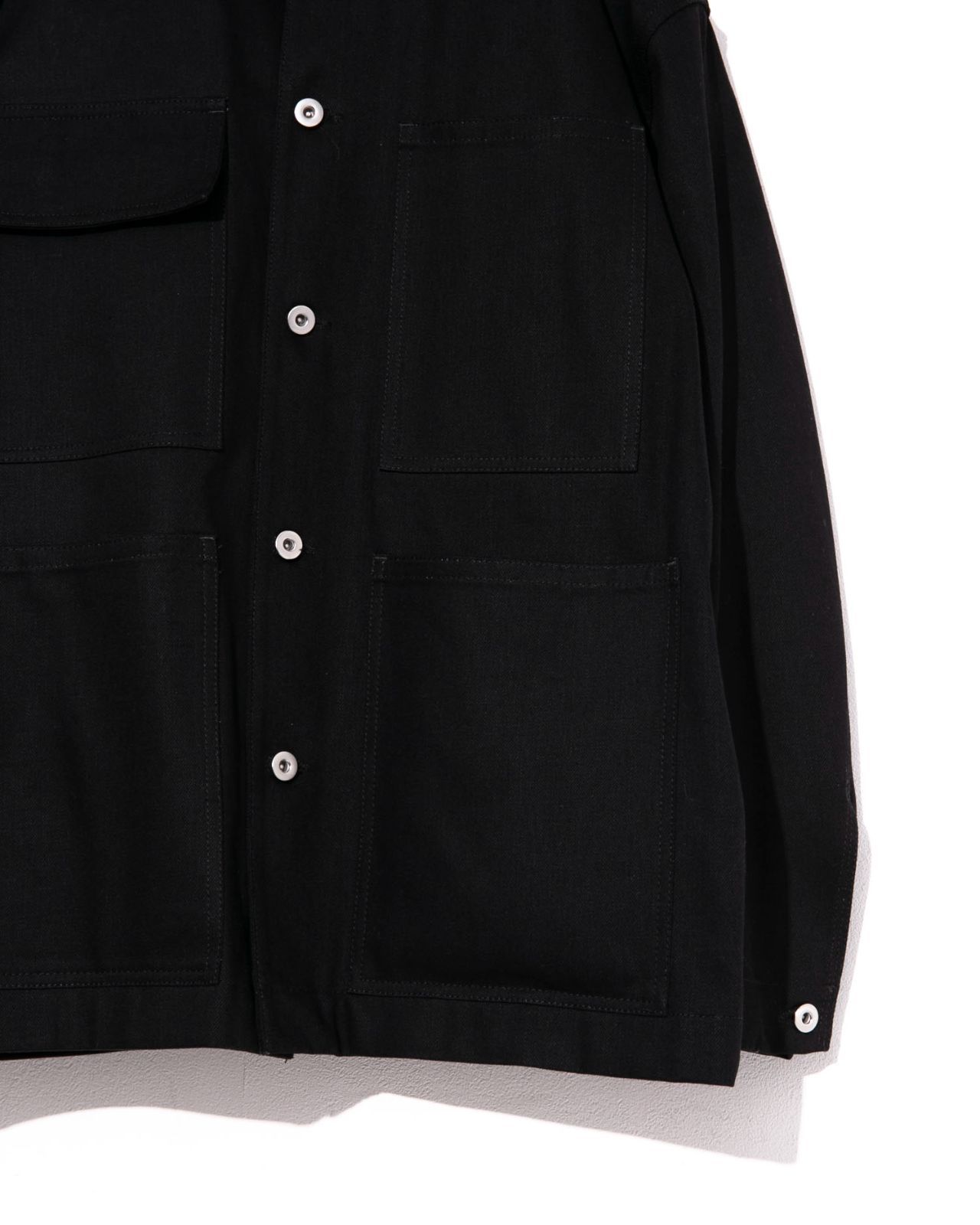 JIL SANDER ジルサンダー BOXY FIT DENIM CHORE JACKETレザーラペル