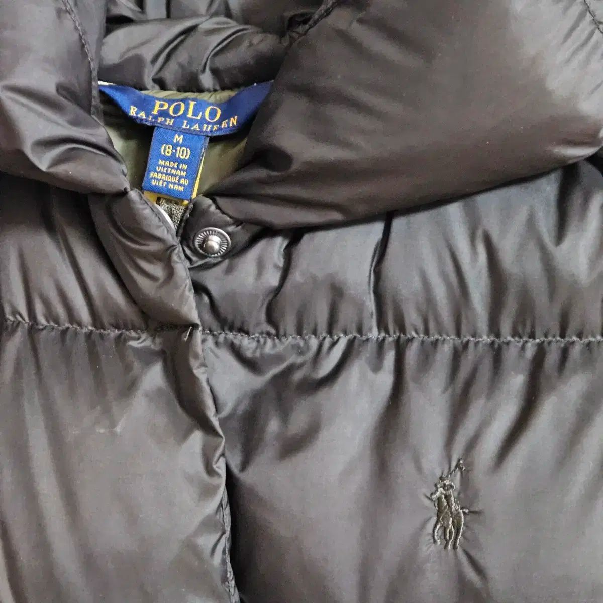 ポロ キッズ ガールズ ダックダウン ロング丈ダウンジャケット Mサイズ