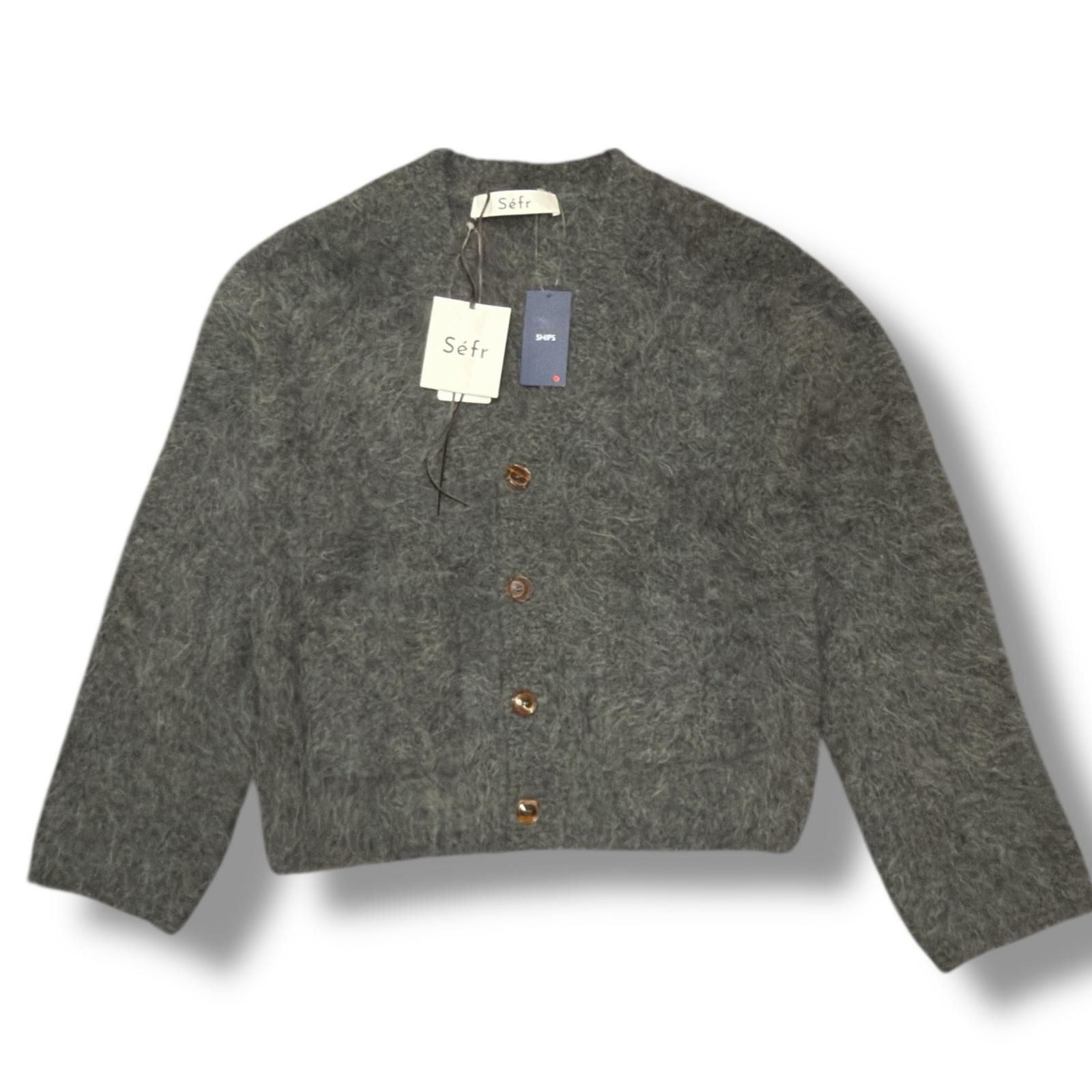 参考上代71500円 未使用 Sefr 24AW LEE CARDIGAN GRAY リー 