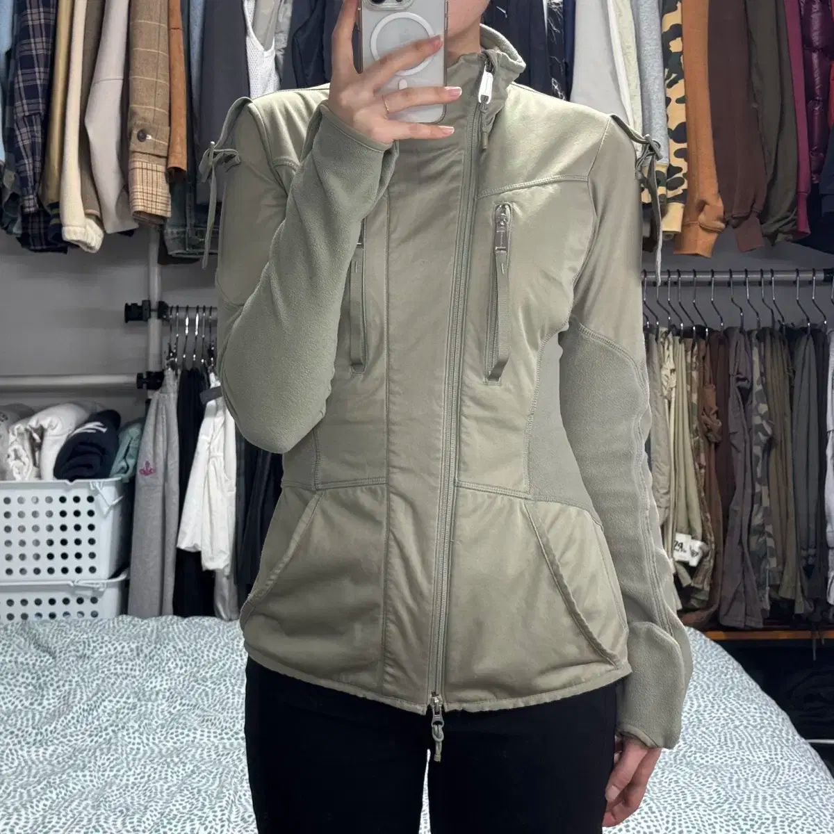 アディダス ステラ マッカートニー フリース ジップアップ ジャケット