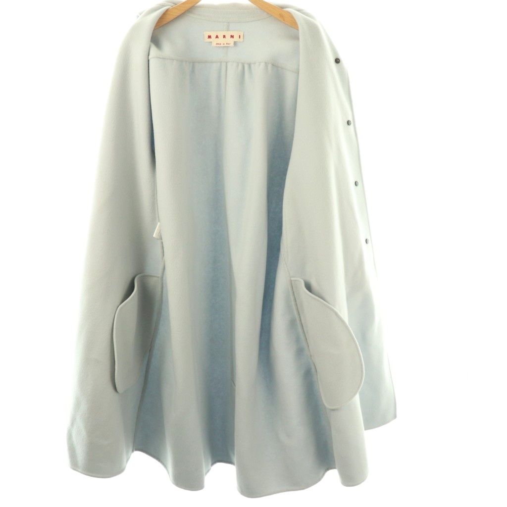 マルニ MARNI ステンカラーコート アウター ウール カシミヤ混 36 水色