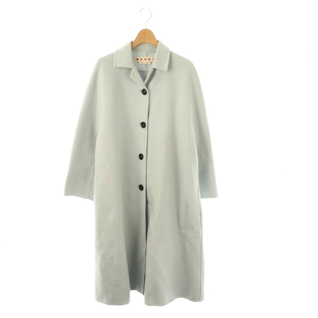 マルニ MARNI ステンカラーコート アウター ウール カシミヤ混 36 水色