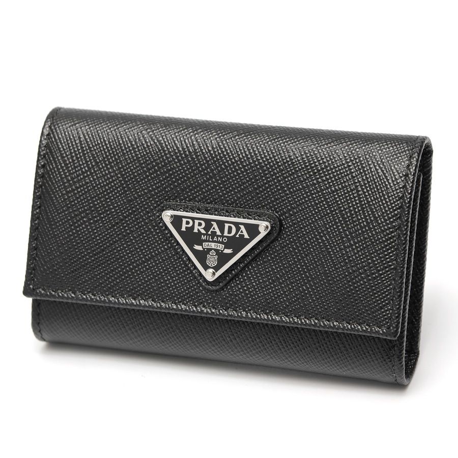 プラダ / PRADA サフィアーノ トライアングル キーケース 1PG004