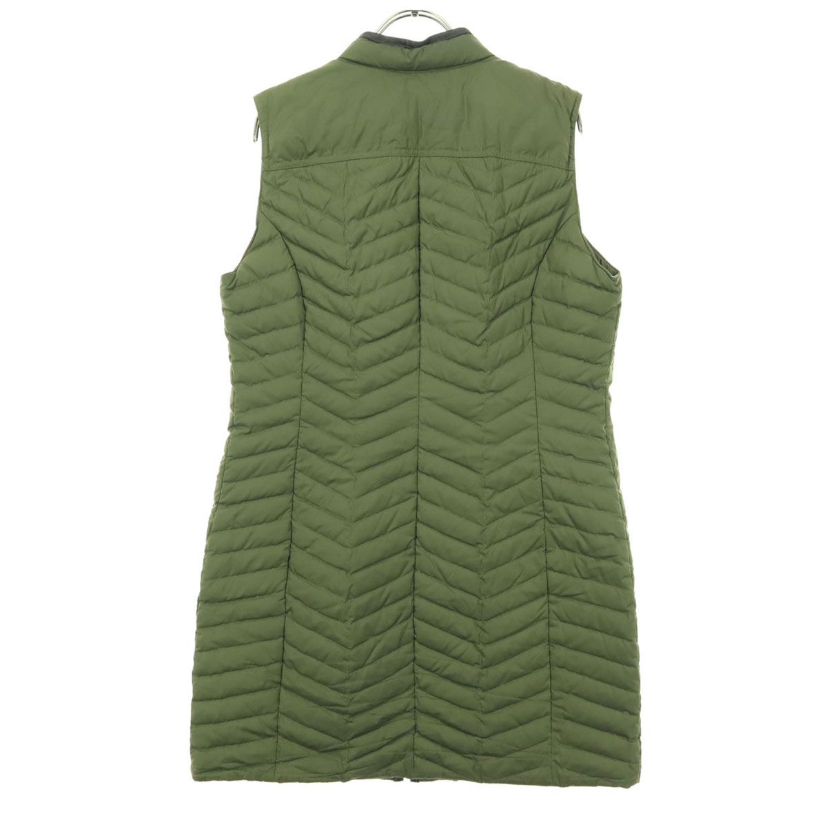 Eddie Bauer エディーバウアー ロング ダウンベスト XS カーキ