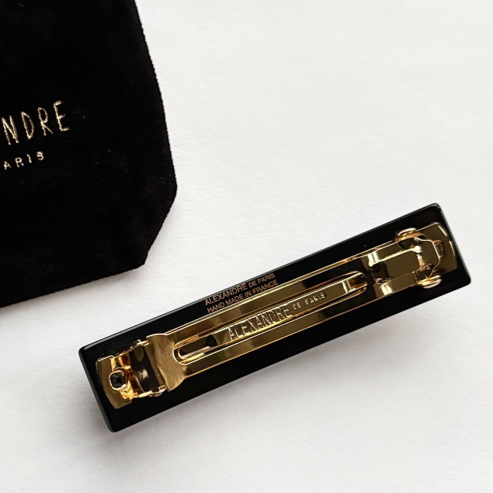 アレクサンドル・ドゥ・パリ 8cm バレッタ ブラック - メルカリ