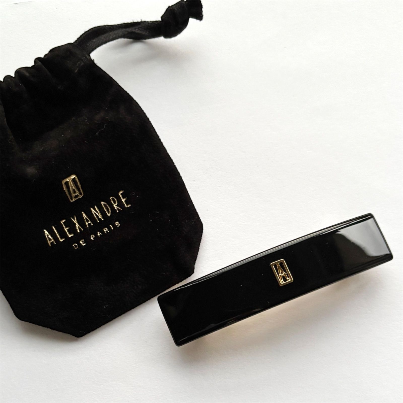 アレクサンドル・ドゥ・パリ 8cm バレッタ ブラック - メルカリ