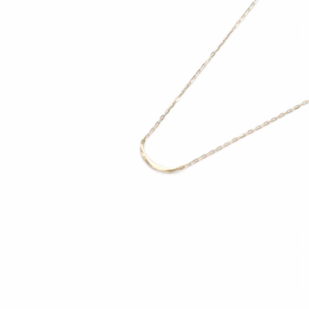 エテ ete レイヤー クレセントムーン ネックレス K10YG イエロー