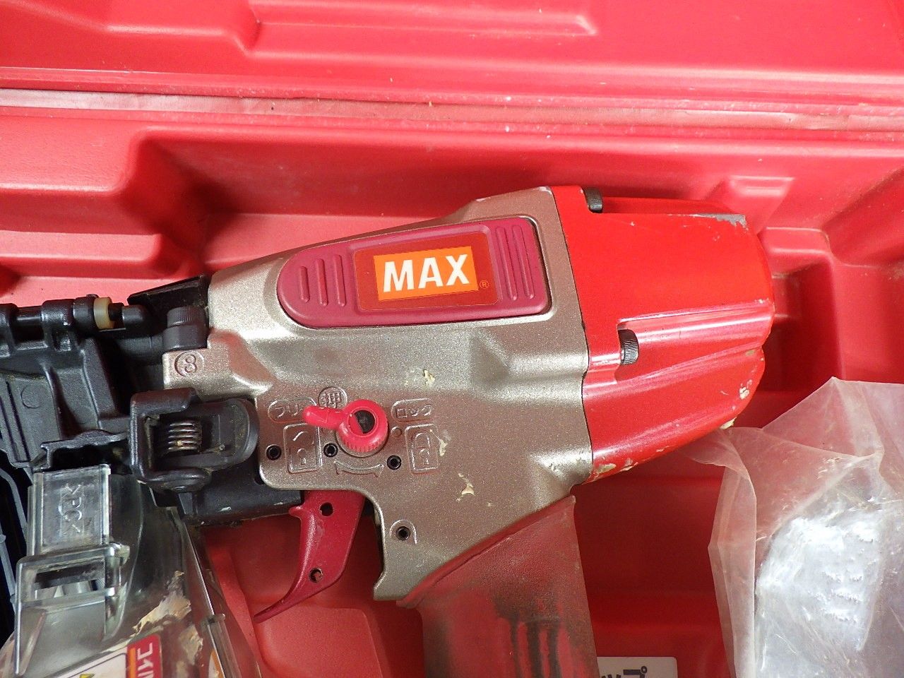 高圧モデル マックス MAX 高圧コイルネイラ HN-R 38 ケース付き 品