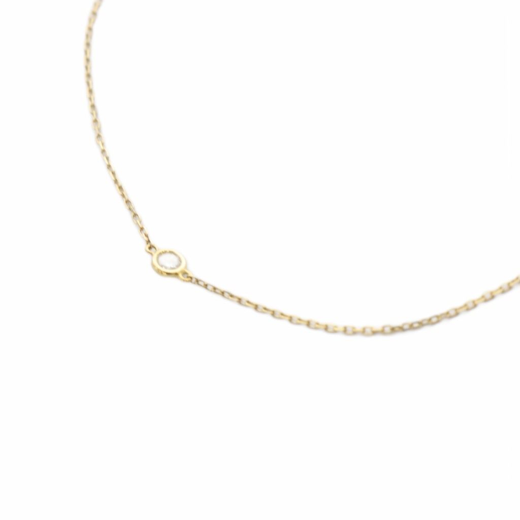 アーカー AHKAH 一粒ダイヤ ブレスレット K18 イエローゴールド - メルカリ