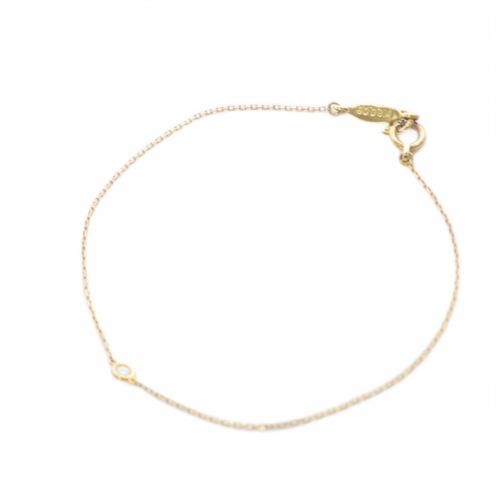 アーカー AHKAH 一粒ダイヤ ブレスレット K18 イエローゴールド - メルカリ