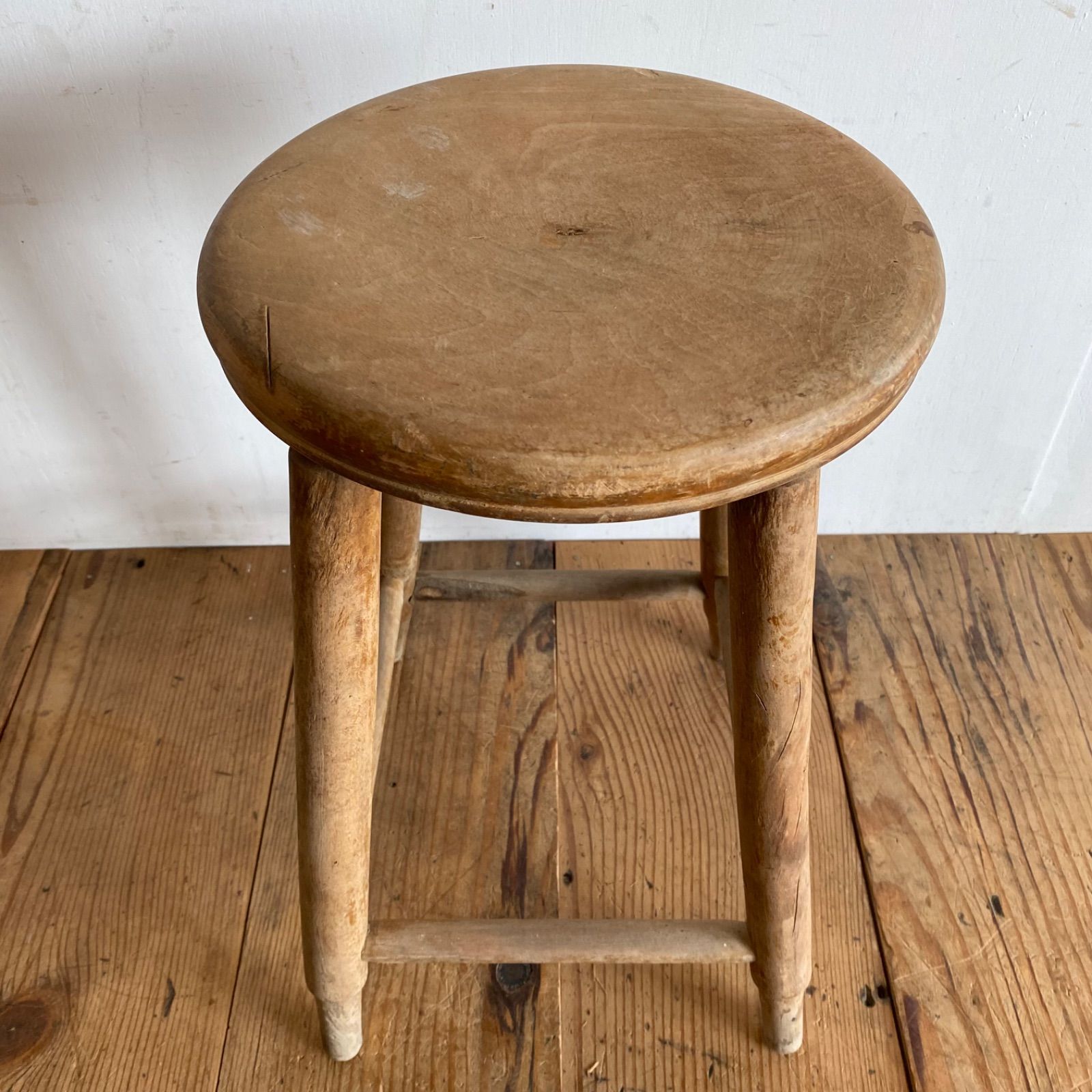 無垢スツール アンティーク スツール 椅子 無垢材 無塗装 y294 - メルカリ