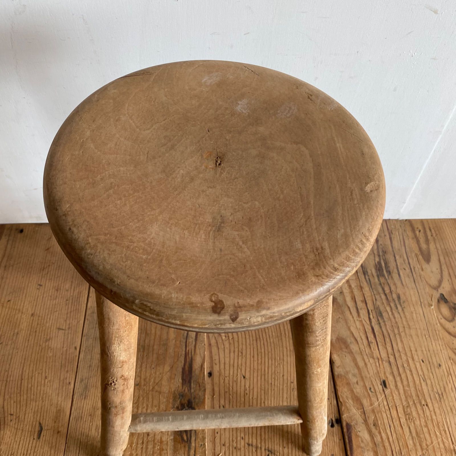 アンティーク スツール 椅子 無垢材 無塗装 y294 - メルカリ