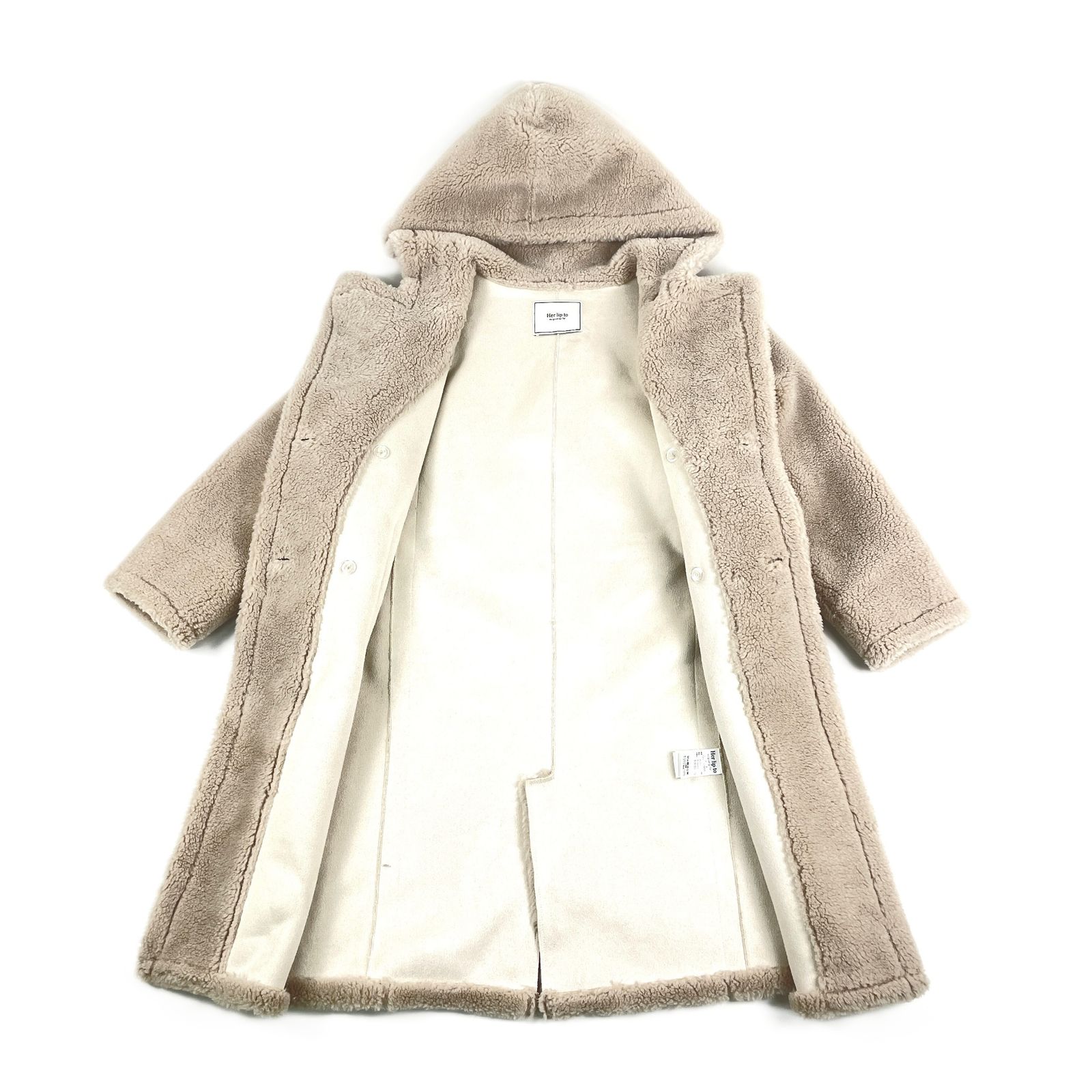 HER LIP TO ハーリップトゥ 1234207052 FLEUR SHEARLING BOA COAT 
