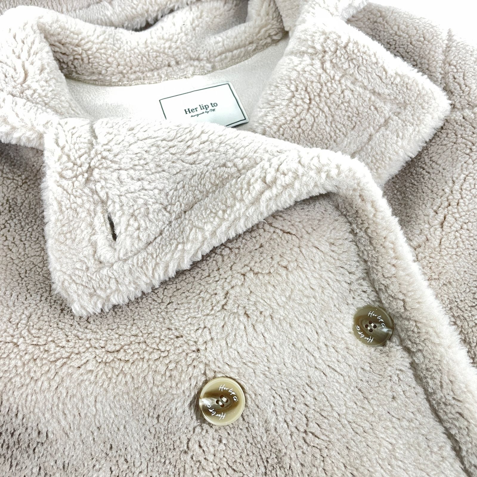 HER LIP TO ハーリップトゥ 購入 1234207052 FLEUR SHEARLING BOA COAT  