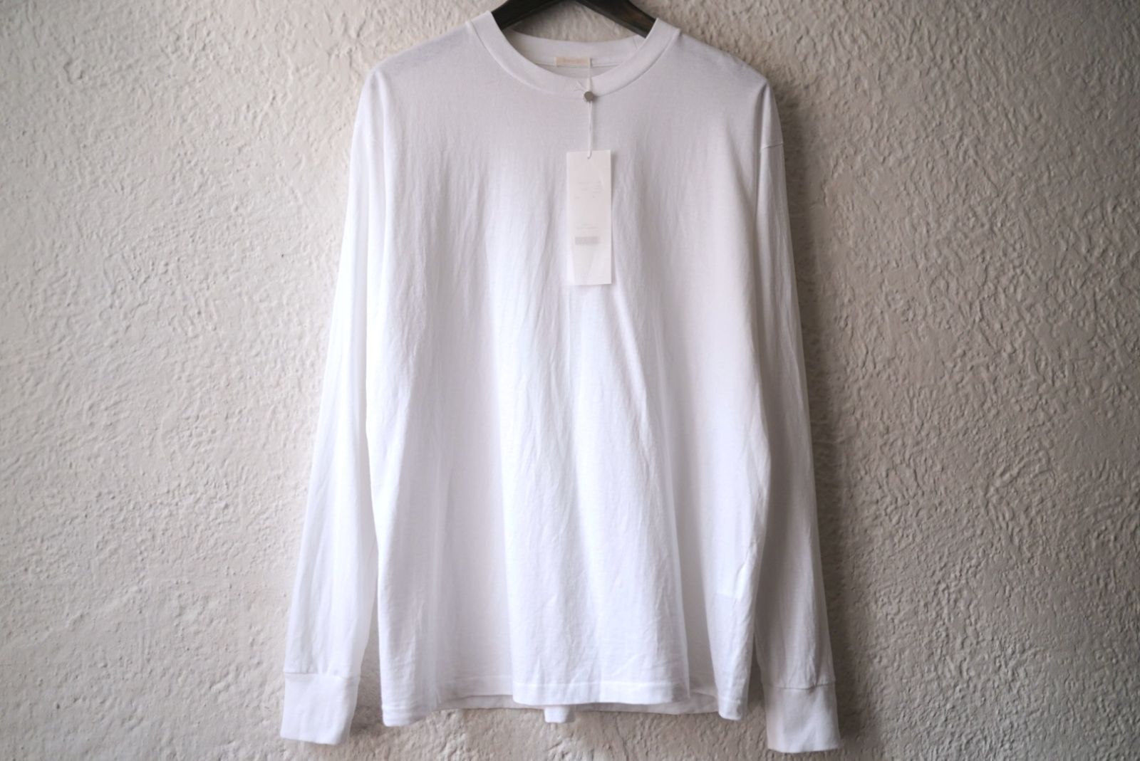 25AW コットンジャージ長袖Tシャツ ホワイト / COMOLI(コモリ) 【公式 