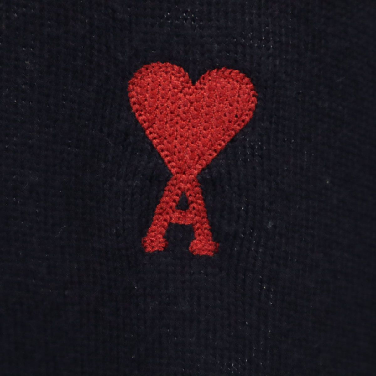 ami アミ ポルトガル製 長袖 タートルネック セーター L ネイビー