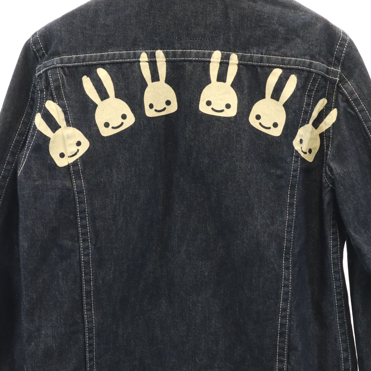 CUNE キューン 日本製 バックプリント うさぎ デニムジャケット S
