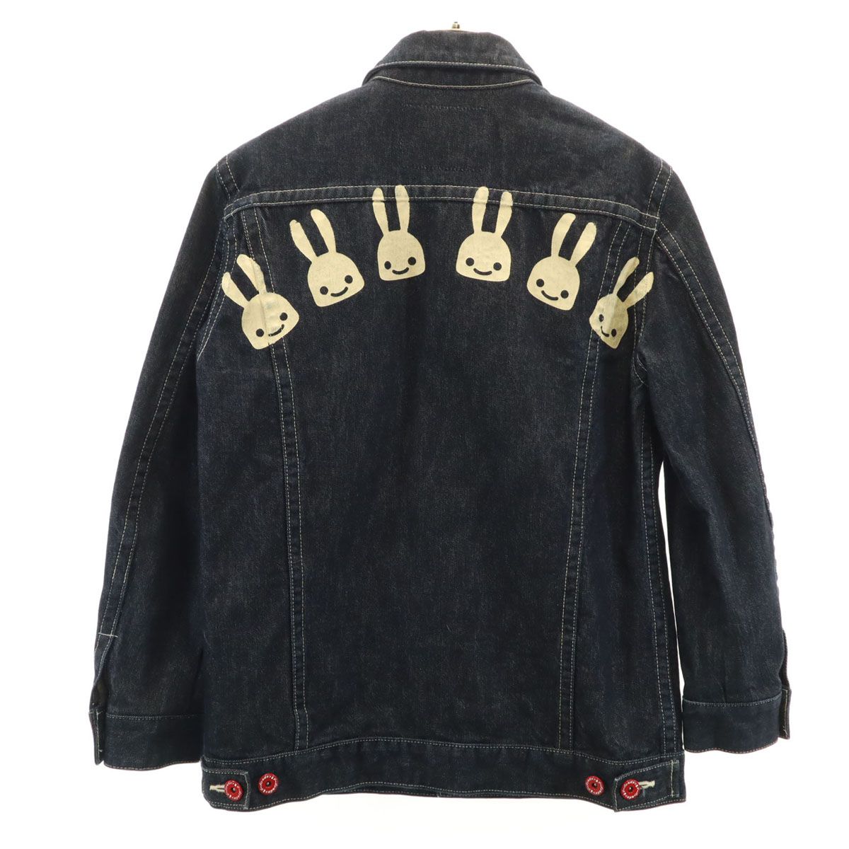 CUNE キューン 日本製 バックプリント うさぎ デニムジャケット S