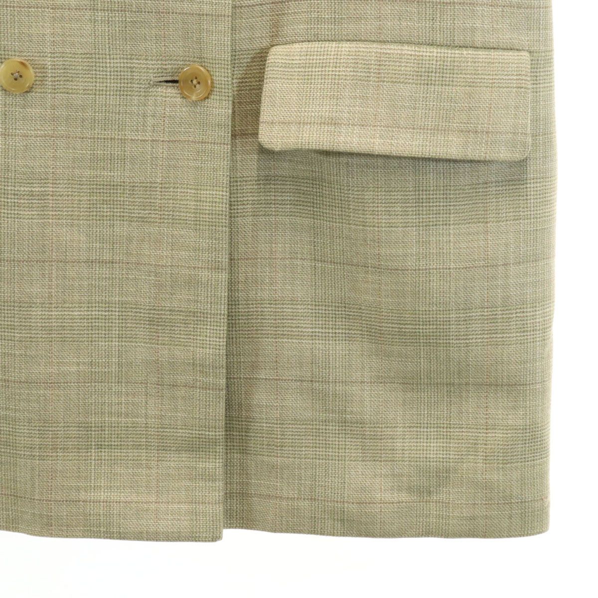 Chloé ダブルブレスト ジャケット Chloe クロエ チェック柄 ダブルブレスト ジャケット 40 ベージュ