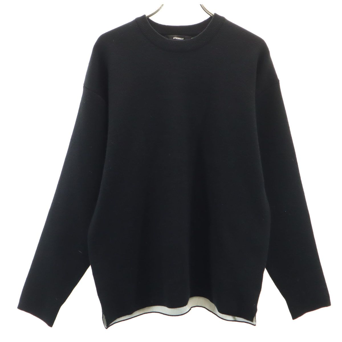 ATTACHMENT アタッチメント ウール 長袖 ニット 1 ブラック メンズ 古着
