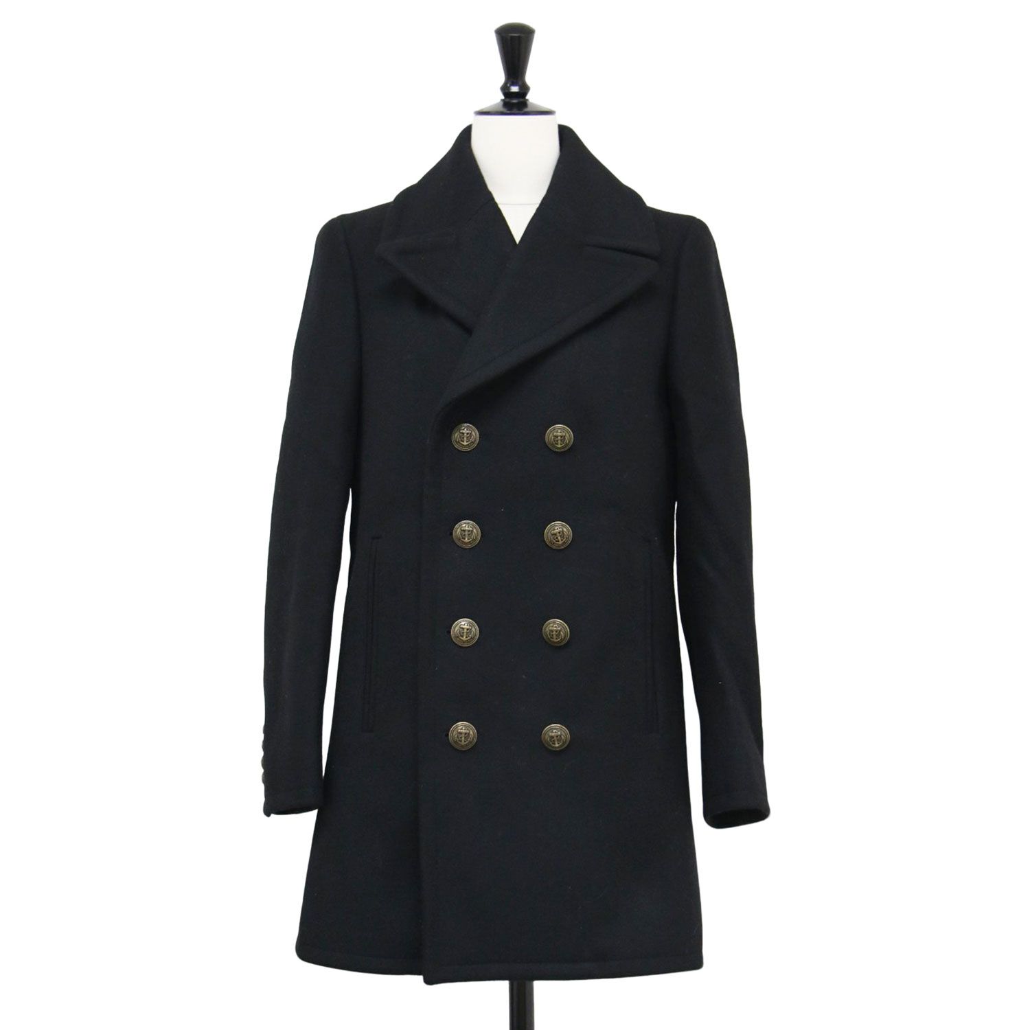 SAINT LAURENT PARIS サンローラン パリ コート ブラック 黒 サイズ:34