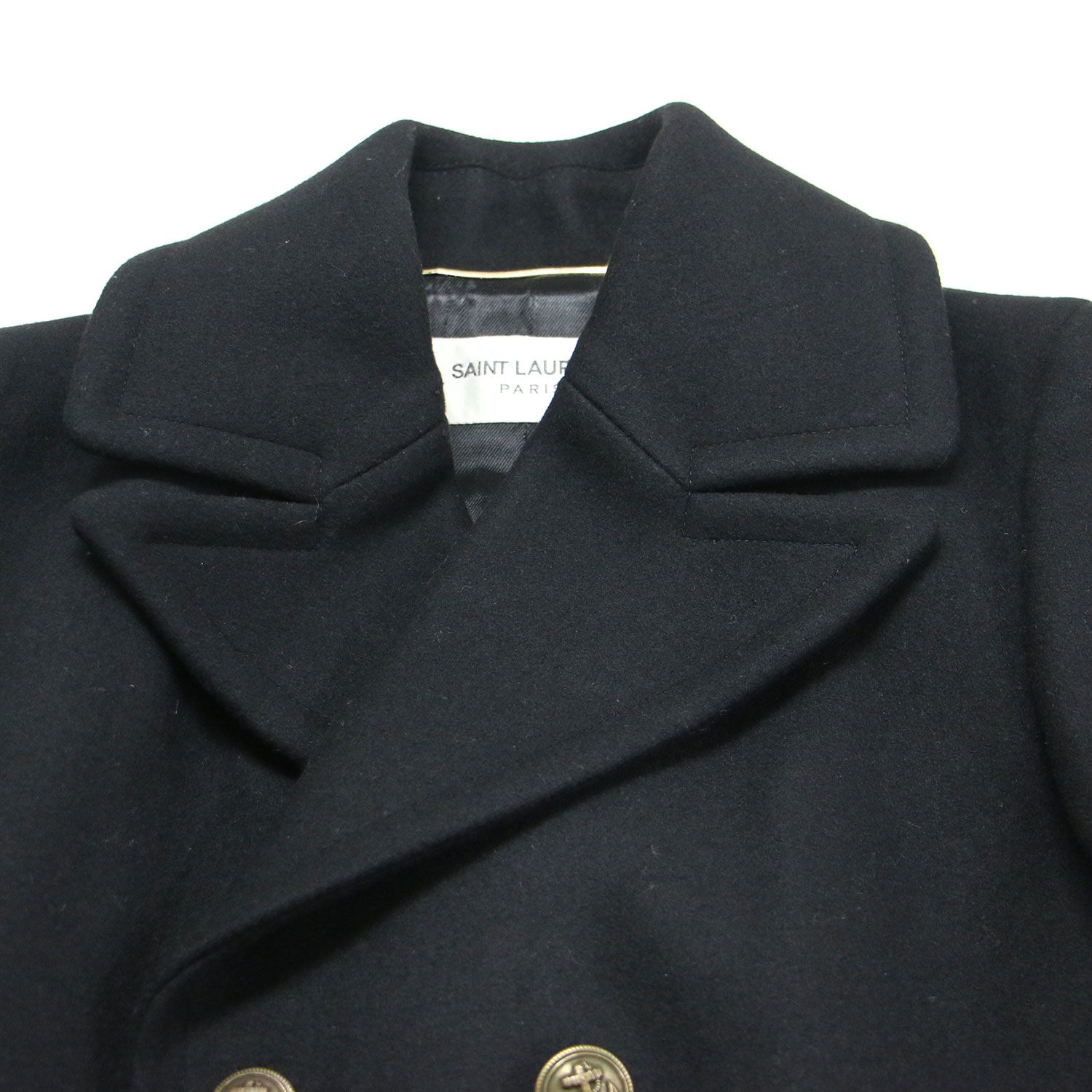 SAINT LAURENT PARIS サンローラン パリ コート ブラック 黒 サイズ:34