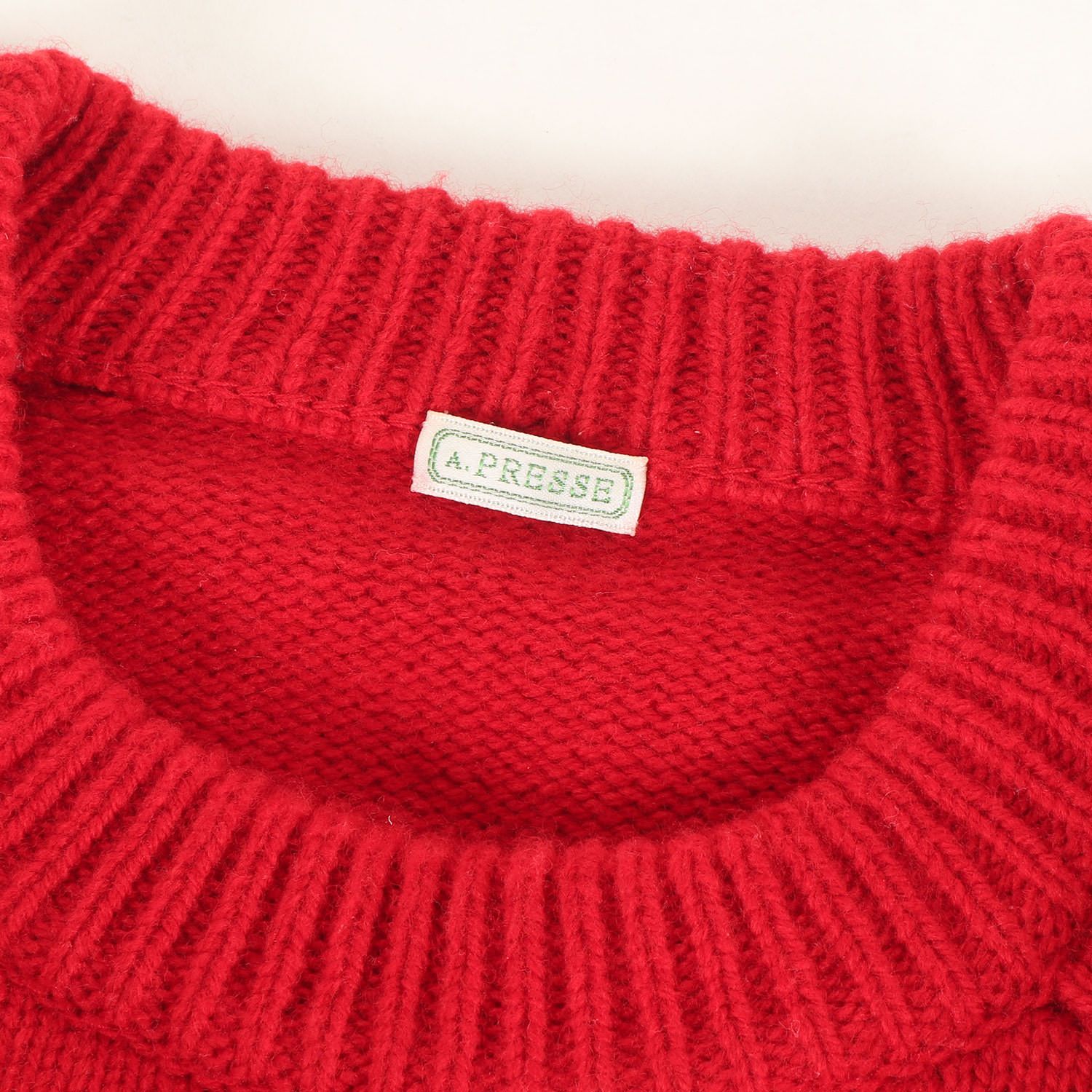 美品】A.PRESSE アプレッセ ニット レッド サイズ:3 | 22AW プル